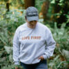 Love First sweatshirt hat